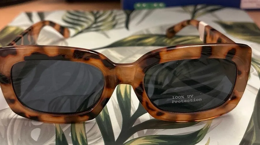 New Unisex A New Day 😎 Sunglasses Brown Black Animal 🐆Print