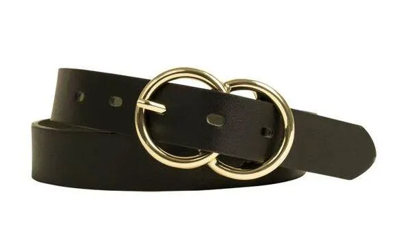 Time and Tru Women's Double Circle Buckle Belt