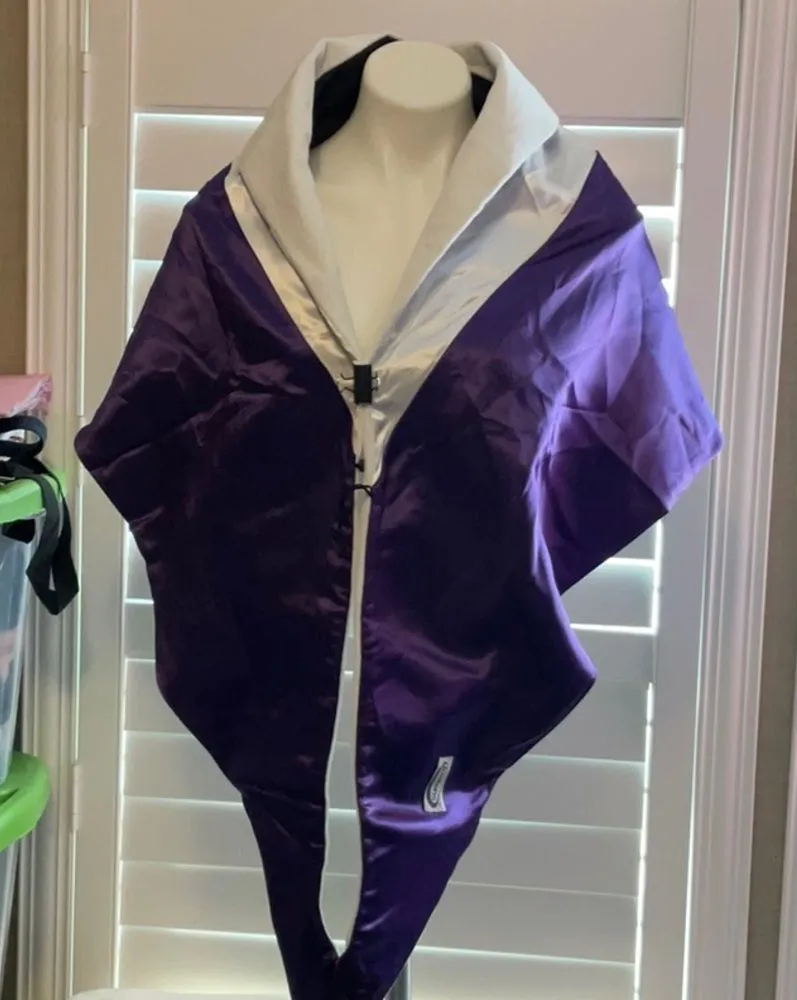 Elegant Purple and Silver Women's Shawl