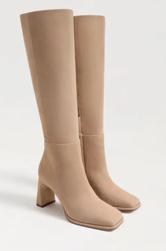 Sam Edelman Issabel Knee High Boot NWT Size 9-Light Golden Caramel Suede