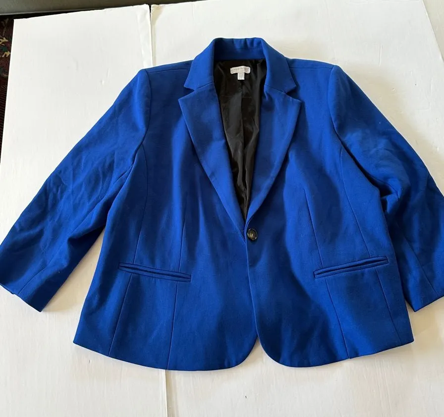 A Pea in the Pod Royal Blue Maternity Blazer L