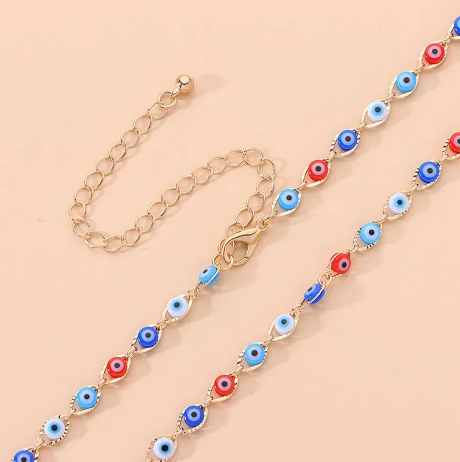 Evils Eye Gold Chocker