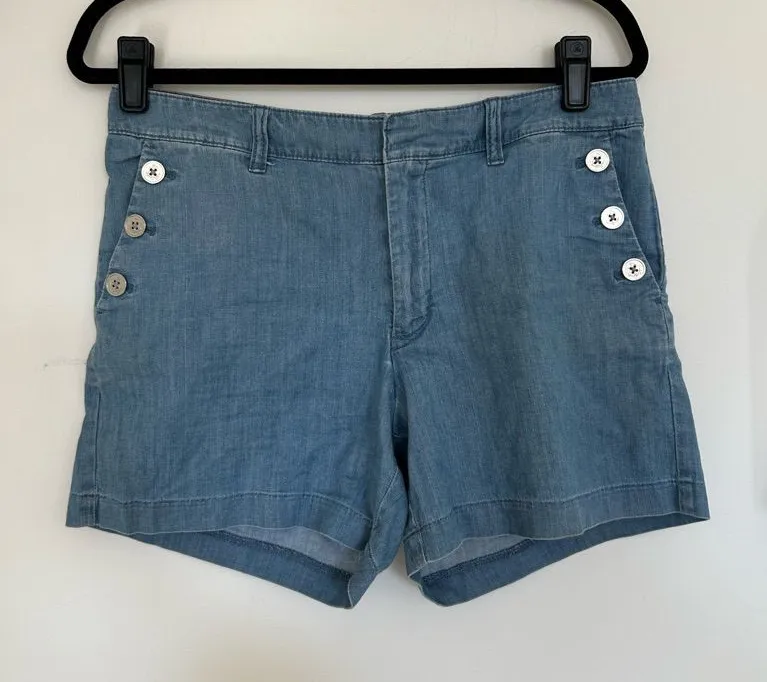 Tommy Hilfiger 5” Classic Stretch Shorts Lightweight Denim Size 6