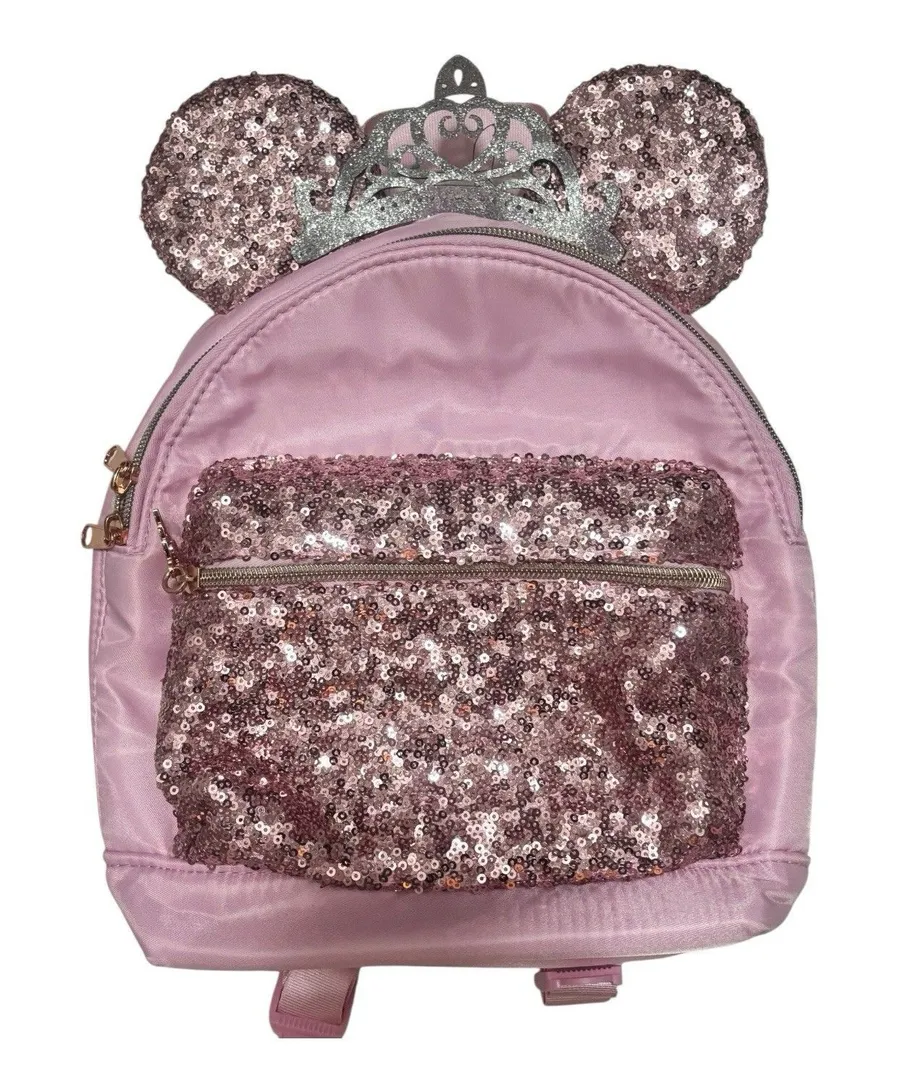 Disney Cruiseline Bibbidi Bobbidi Boutique Backpack Pink Sequin -Rare