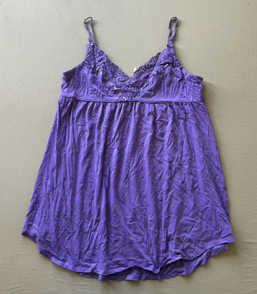 Y2K Era Victoria’s Secret Eyelet Trim Babydoll Nightgown
