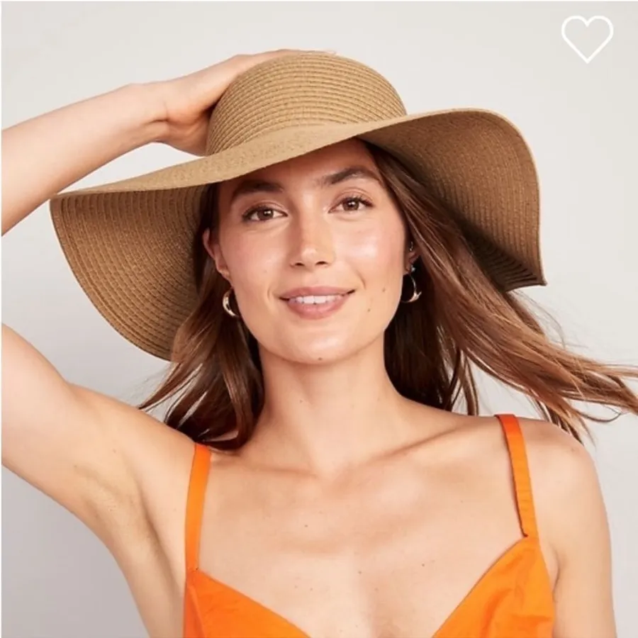 New Old Navy wide brim floppy sun hat Kentucky Derby beach boho cottagecore NWT