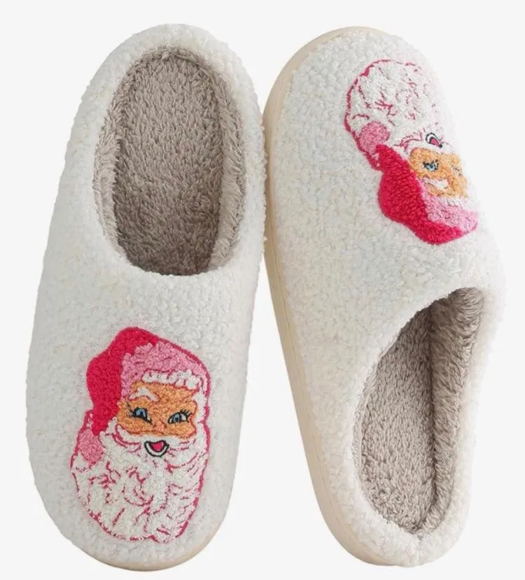 NEW Plush Christmas Holiday Indoor Warm Slippers 7.5