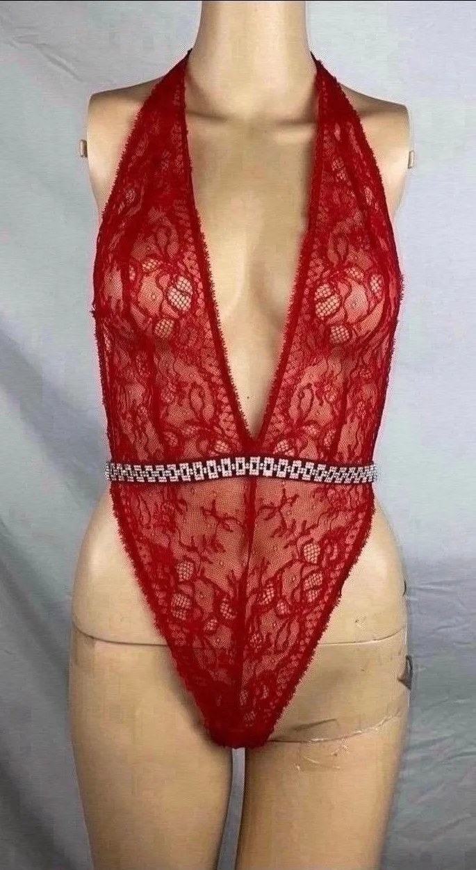 VS Lace Lingerie Bodysuit