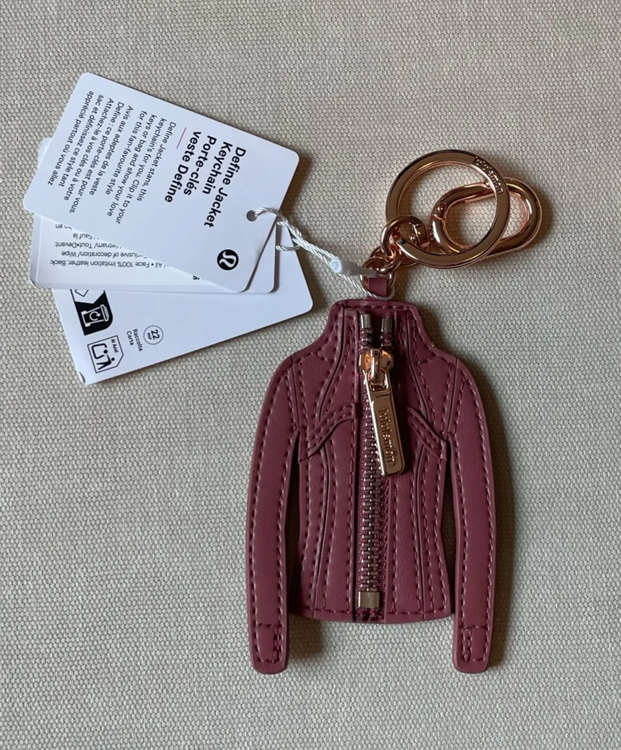 Lululemon Define Jacket Keychain - Dusk/Rose Gold