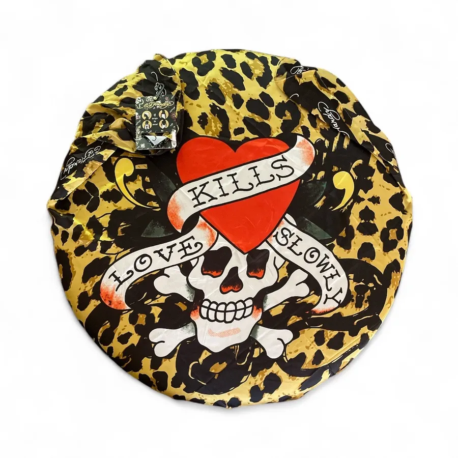 Ed Hardy Giant Love Kills Slowly Scarf New