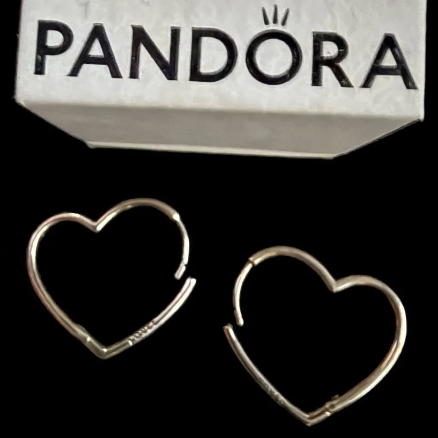 Pandora Sterling Silver Earrings Minimalist Design