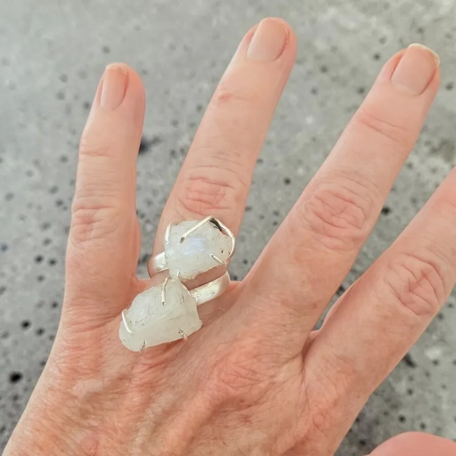 Rough Rainbow Moonstone Two