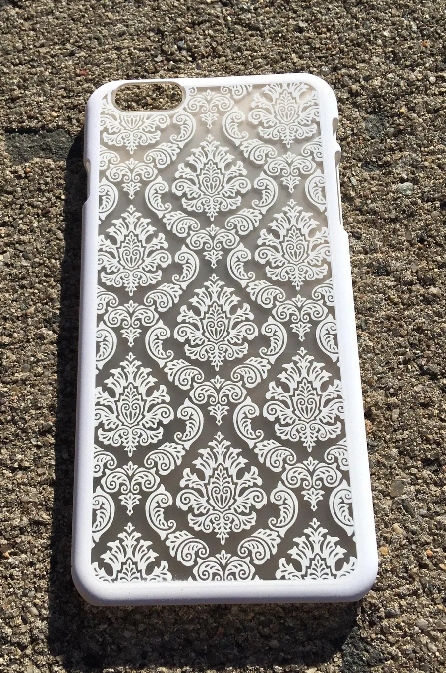 iPhone 6Plus / 6s plus Fashion Flower Lace Shockproof Case White
