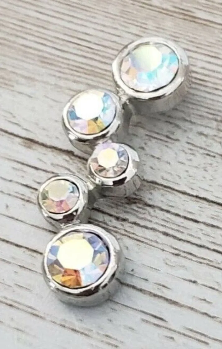 Geometric Iridescent Gem Pendant (No Chain Included)