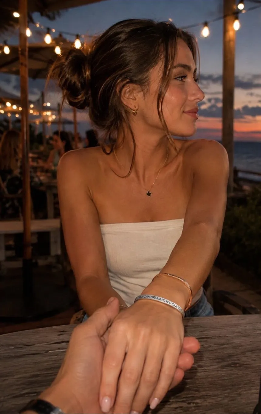 If you can dreamit you can do it - Mantra Cuff Bracelet