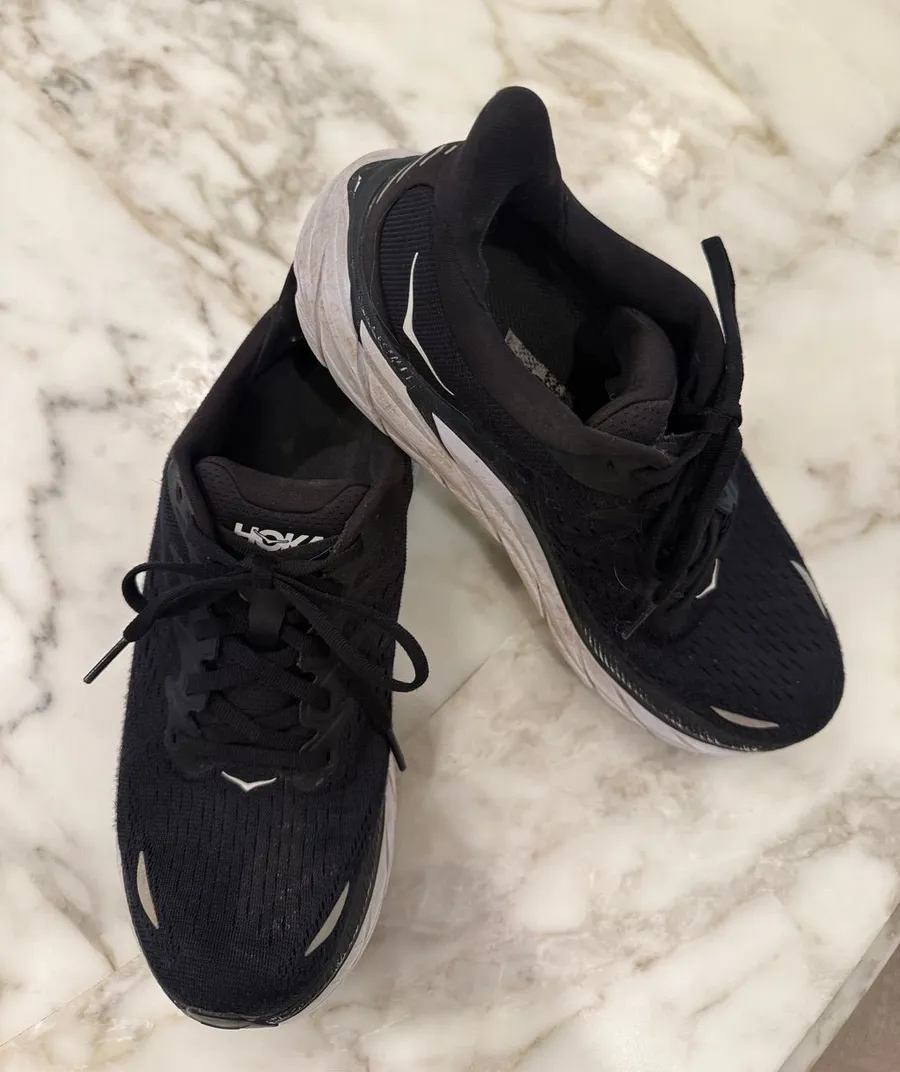 Hoka Black Running Shoes with White Midsole