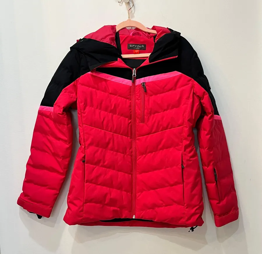 New SPYDER BRISK SYNTHETIC DOWN pink JACKET sz small.