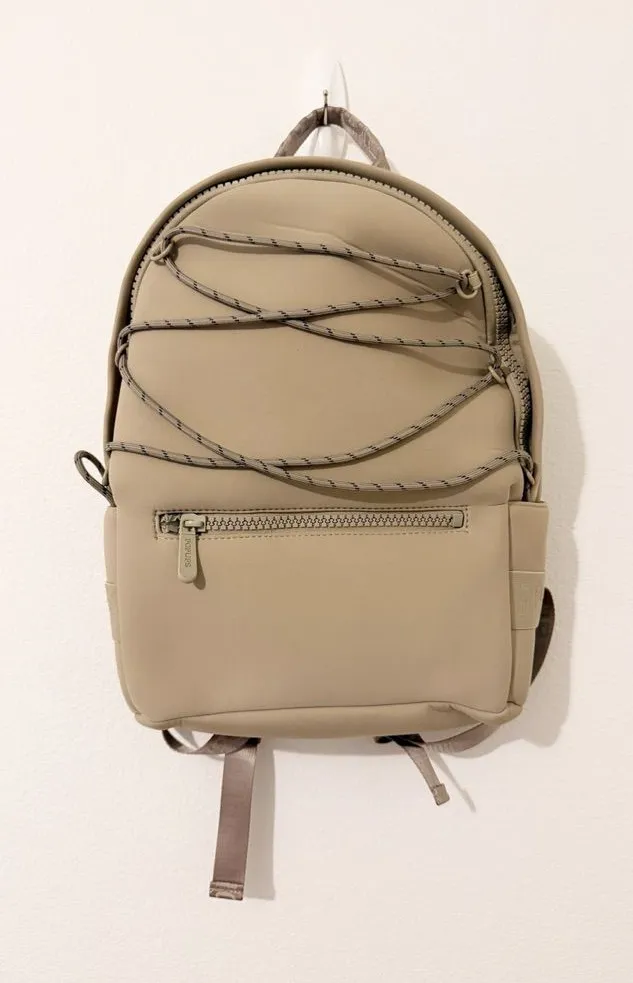 POP UPS BRAND Everyday Neoprene Backpack Zip Tan Anthropologie NWOT