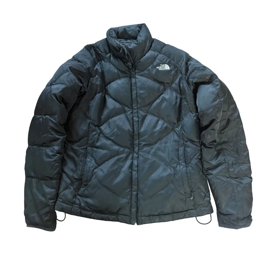 The North Face Women Black 550 Down Fill Diamond Quilted Puffer Jacket Coat M