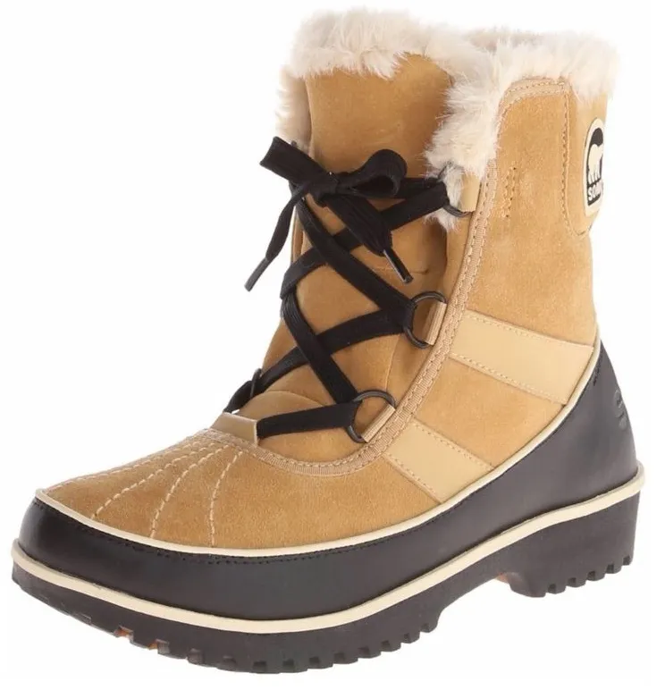 Sorel Tivoli II Curry Tan Suede Faux Fur Lined Waterproof Winter Snow Boots