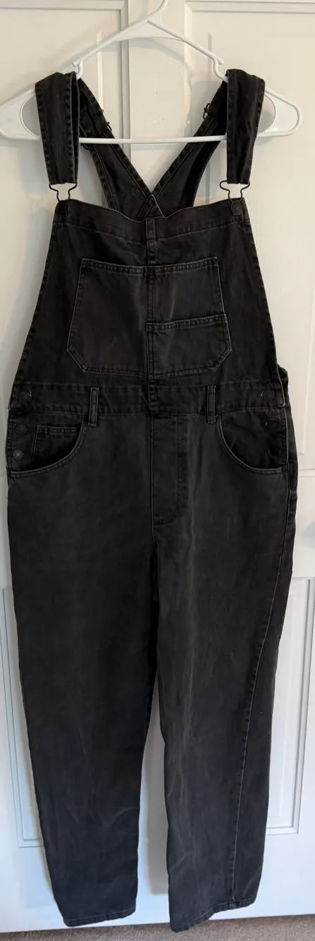 Free People We The Free Ziggy Denim Overalls Mineral Black Medium