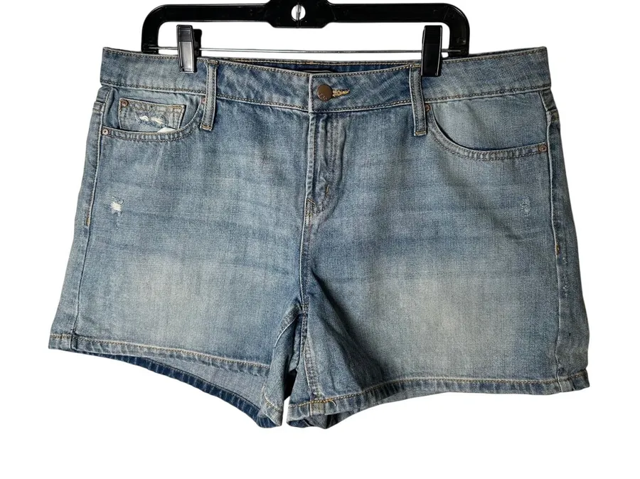 Gap Denim Shorts Women's Size 16 Blue Distressed Wash Casual Everyday