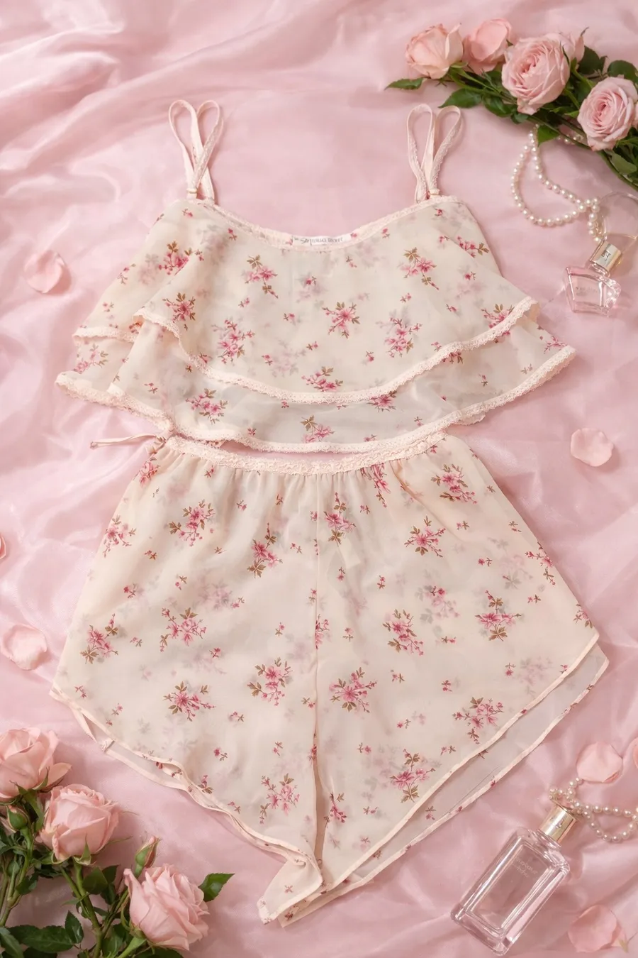 Victoria’s Secret Dream Angels – Wisteria Sheer Chiffon Flutter Cami Set
