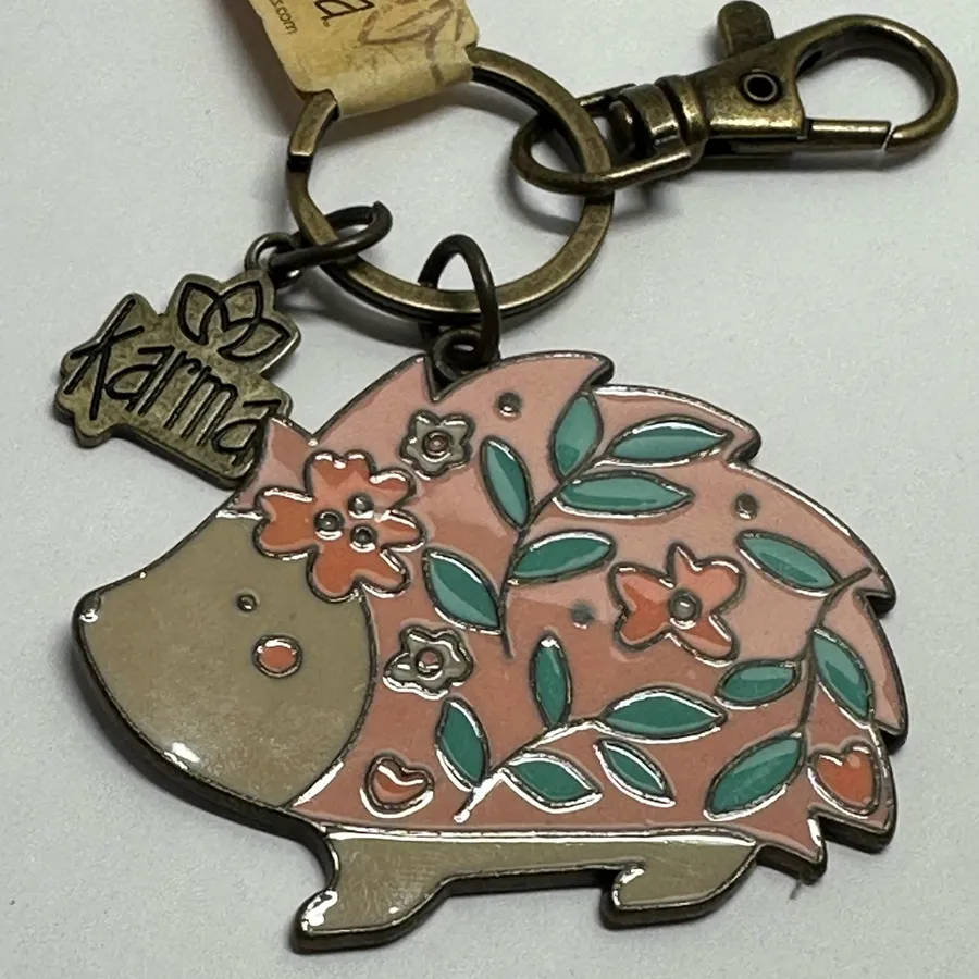 Karma Hedgehog Enamel Key Chain