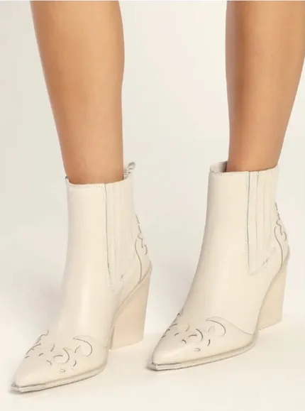 Steve Madden Multi Leather Pointed-Toe Western Booties