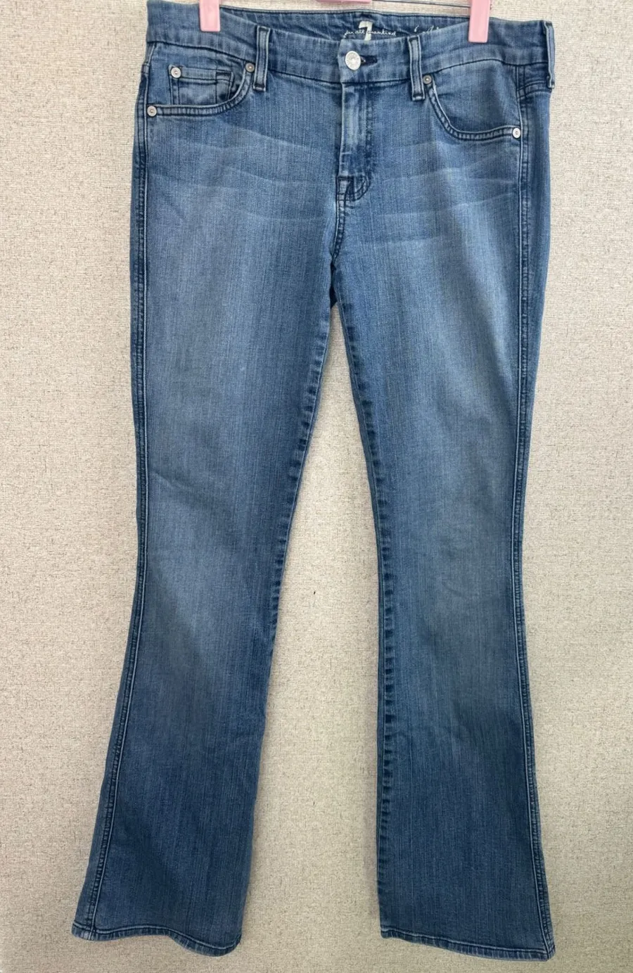 7 For All Mankind "A" Pocket Bootcut Jeans — Size 29 — Medium Wash