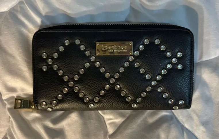 bebe black wallet