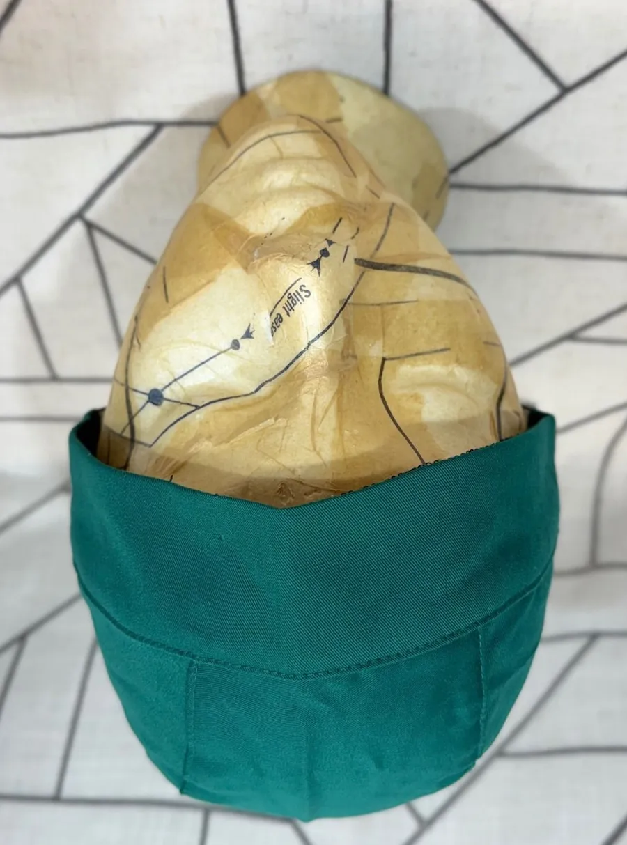 Grey's Anatomy Scrub Cap One Size Hunter Green Fitted Elastic Side GRA831 NWT
