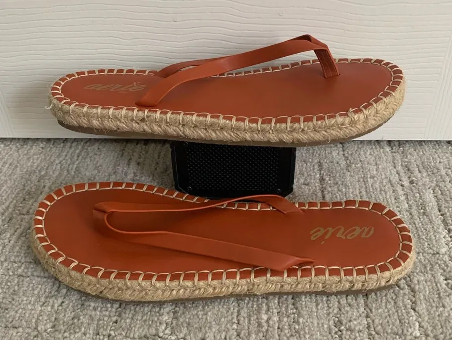 *NWOT* espadrille size 10 terra cotta 1” jute woven platform flip flop