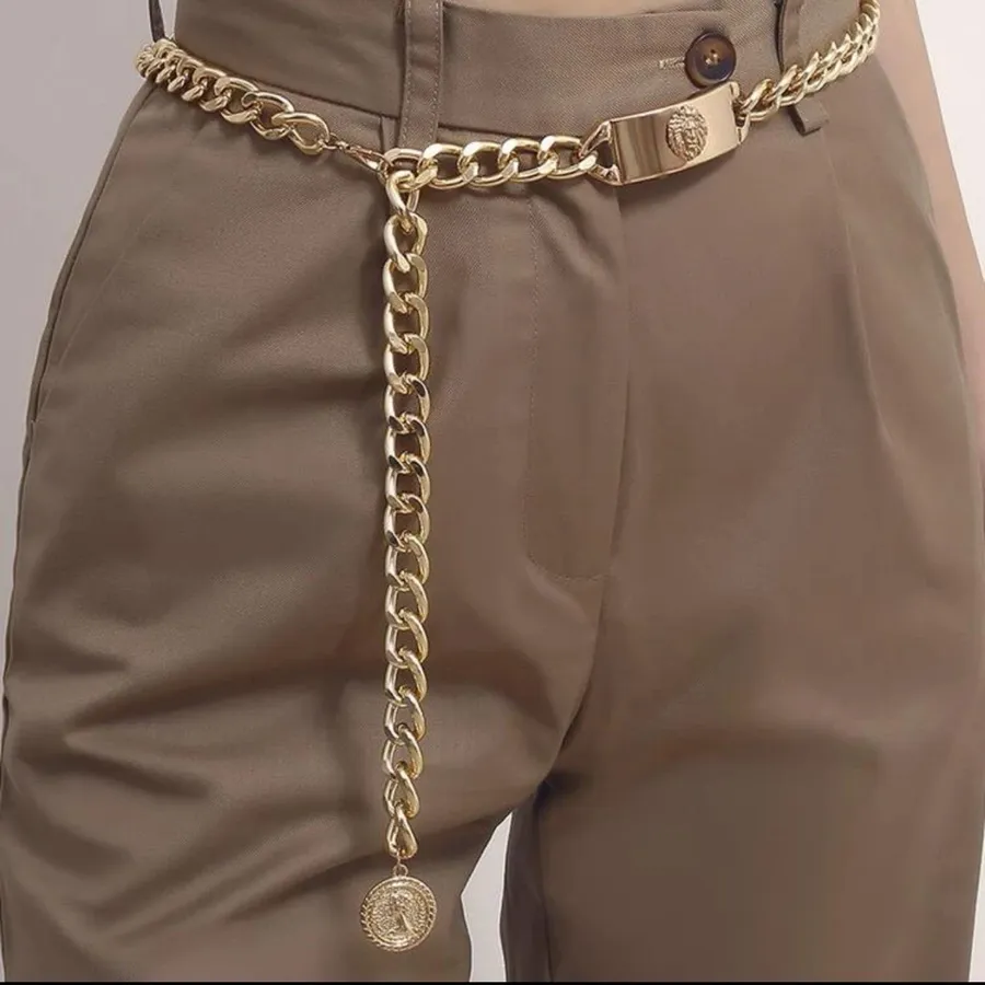 Gold Medallion Chain Belt