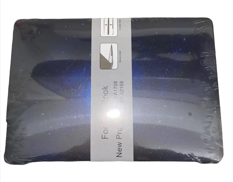 MacBook Pro 13 Case A1706 A1708 A1989 A2159 Galaxy Hard Shell Cover NWT Black