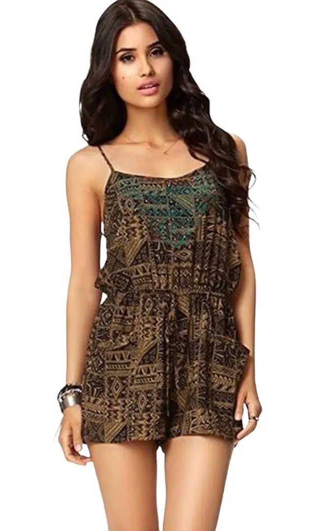 tribal print romper size M