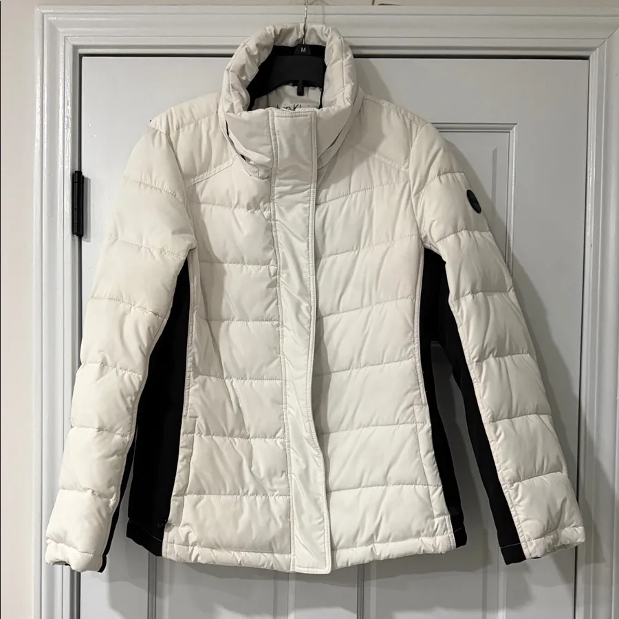 Calvin Klein Performance Women's White & Black Zipper Snow Winter Jacket Size L