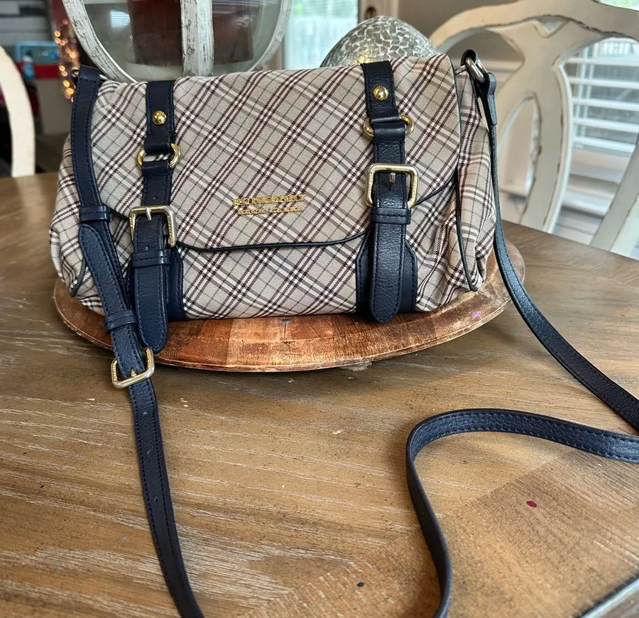 Burberry Blue Label canvas and leather cross body bag