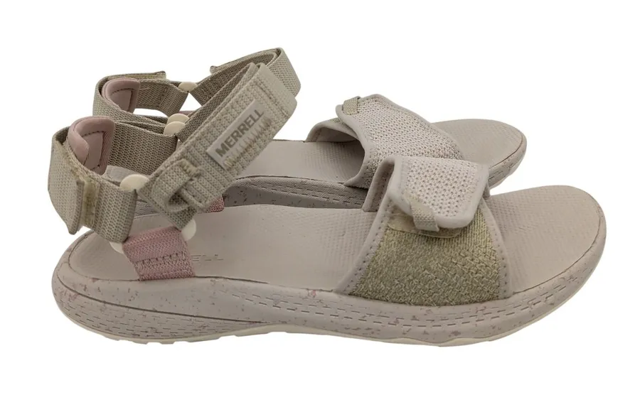 Merrell Bravada Backstrap Cord Wrap Women 6 Moon Beige Pink Sport Sandal J004538