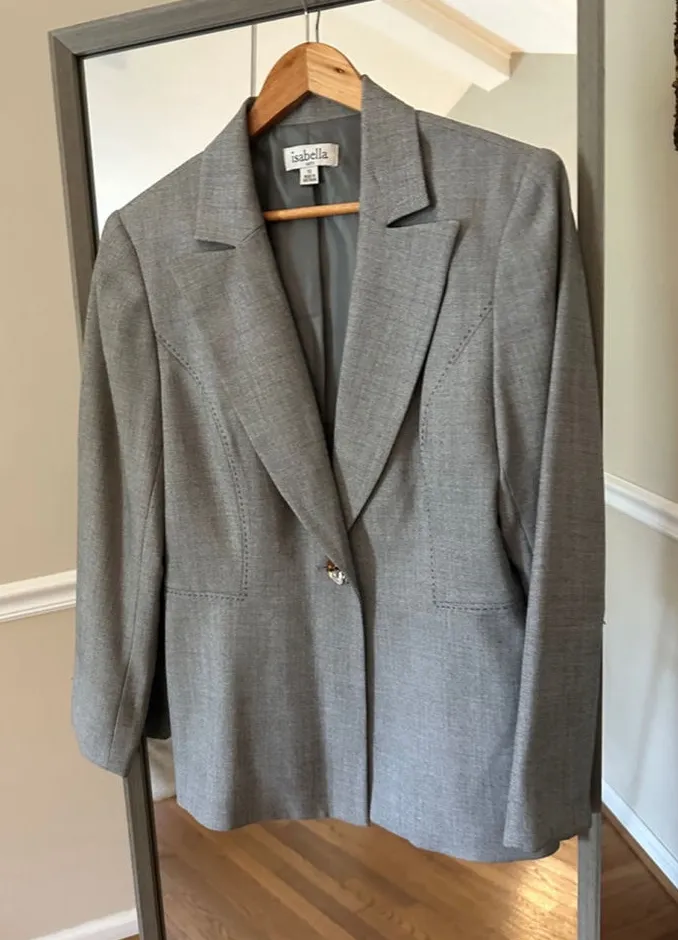 Isabella Suits Women's Blazer Gray Size 12