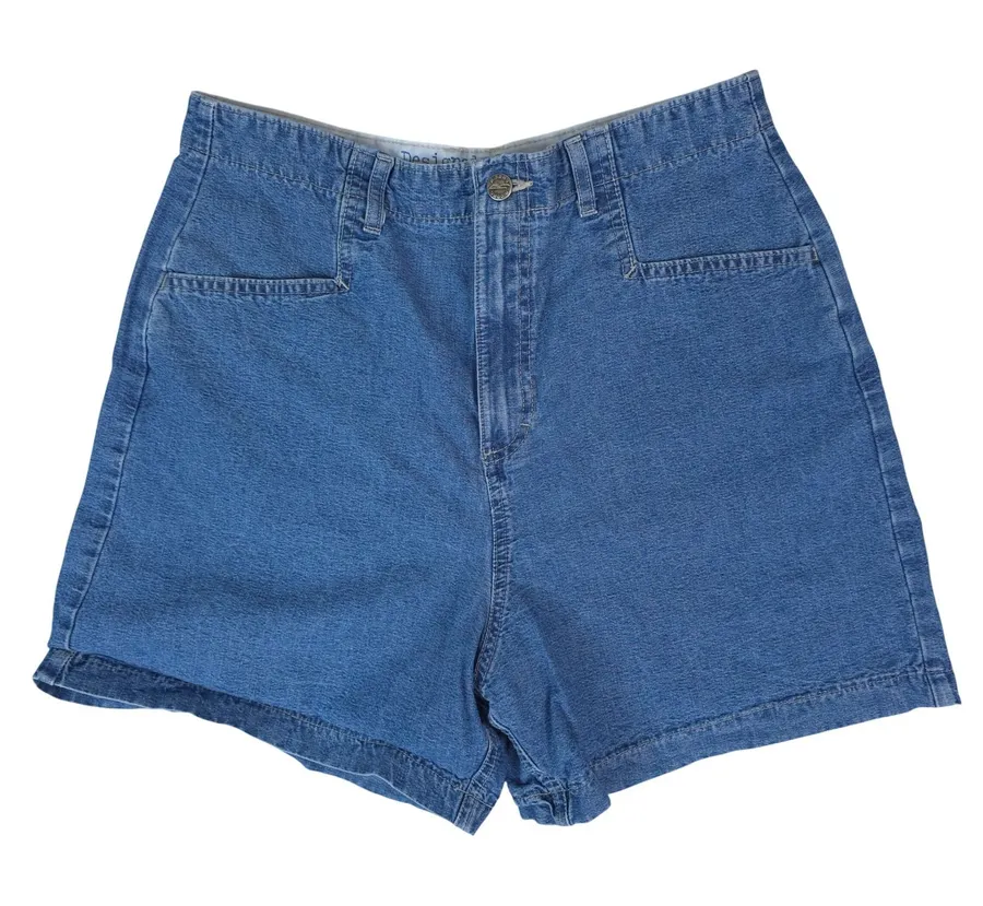 Riders Denim Shorts Womens 31x5 Blue High Waisted Mom Retro Casual Jean Size 31