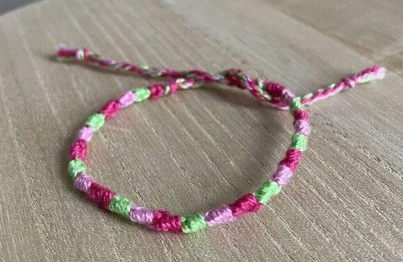 Posie Bracelet, anklet, trendy, comfortable, tie, embroidery thread, woven, gift