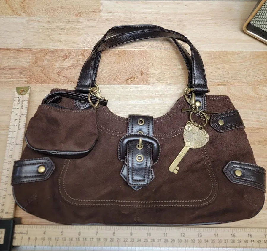 Vintage Nine West Handbag With Key Charm And Coin Purse