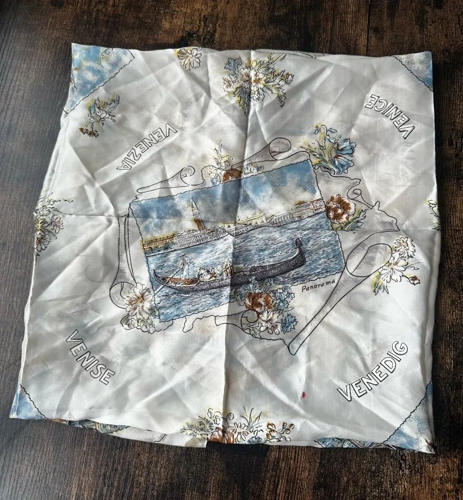 Vintage Venice Scenic Souvenir Scarf