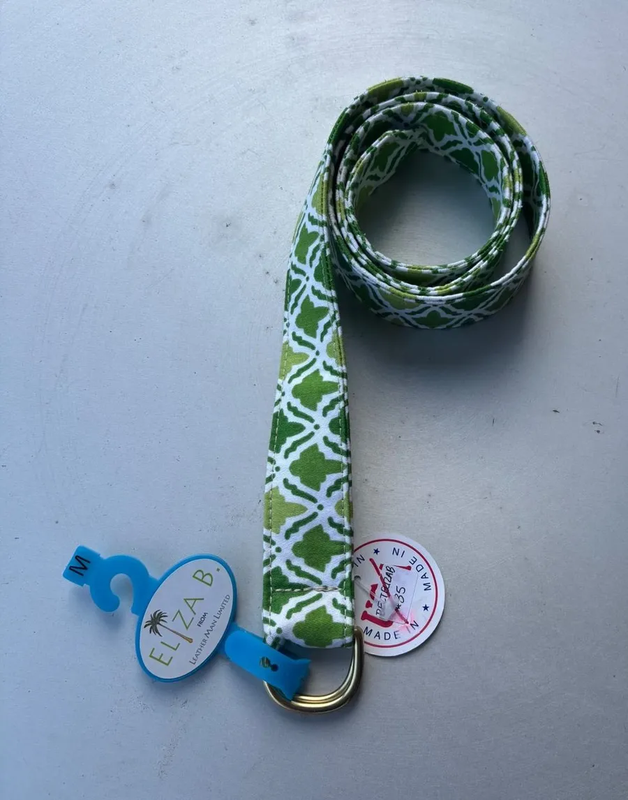 Y2K Eliza B. Leatherman Limited Green Geometric Canvas D