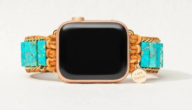 Cape Diablo Native Turquoise Protection Apple Watch Band Howlite Turquoise NWT Blue