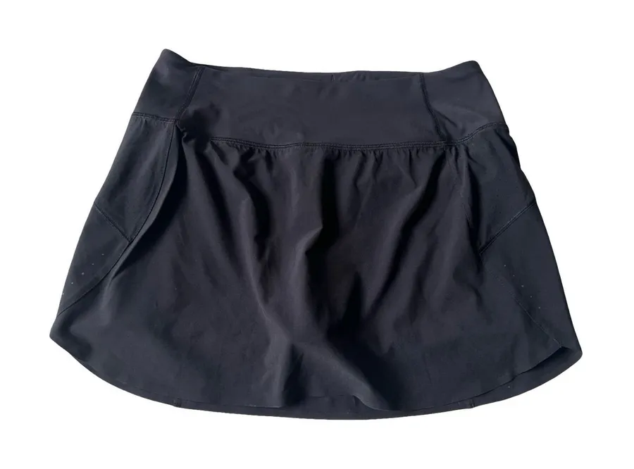 Athleta Run With It Skort Womens Small Black Athletic Running Tennis Skirt S