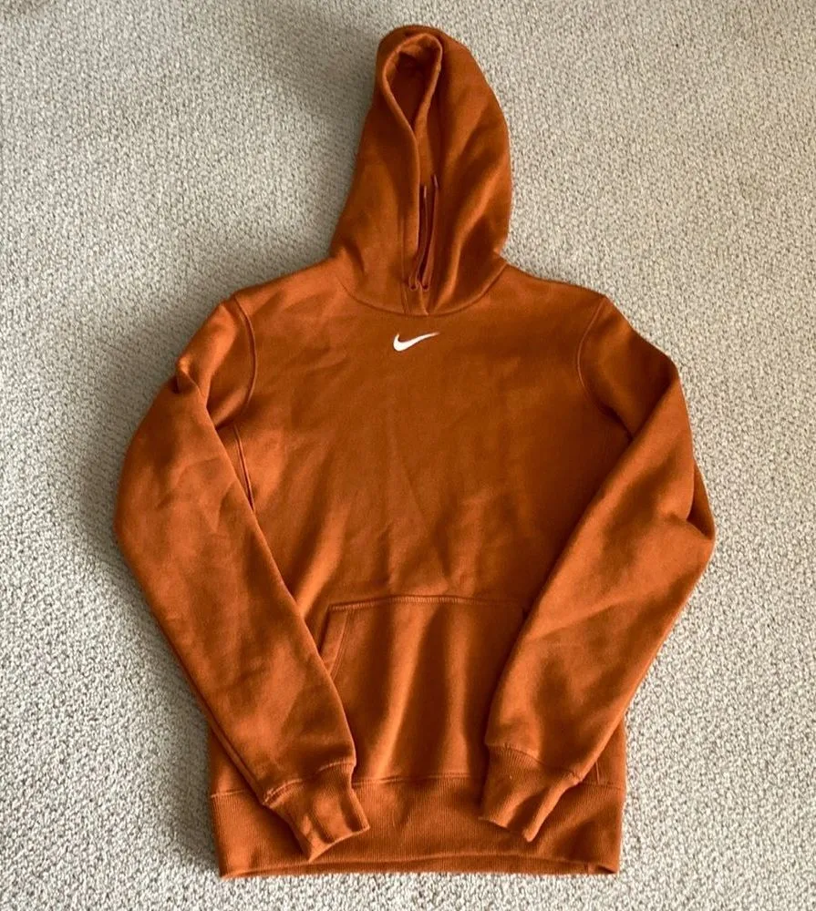 NEW Nike Texas Longhorns Burnt Orange Small Hooded Sweater Hoodie Cotton NWOT