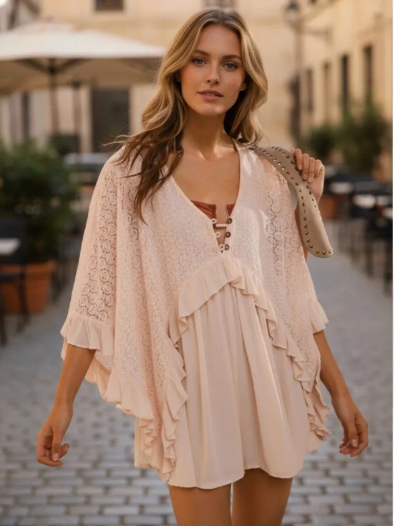 NWOT Free People Women's Natural As You Are Romper Oversized