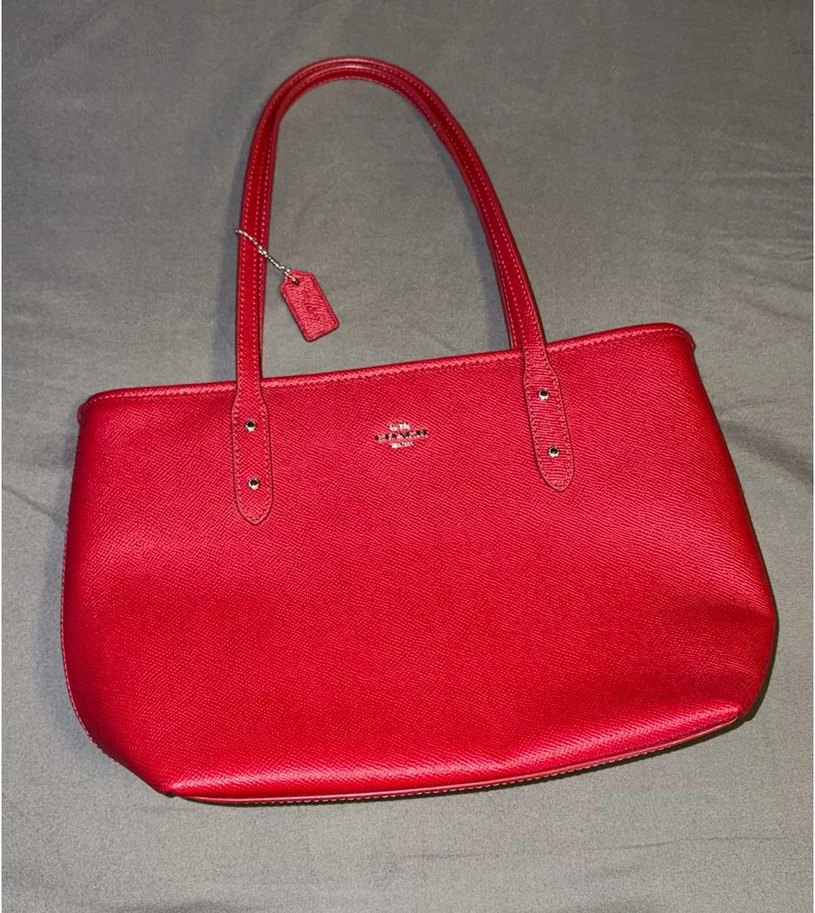 Red Leather Coach Bag